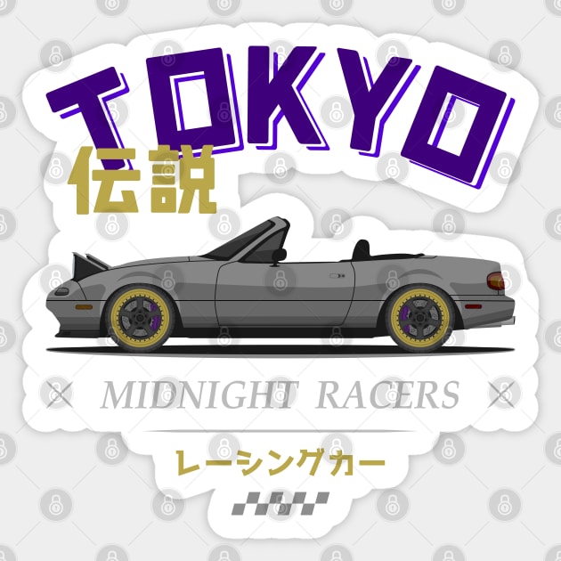 Tuner Silver NA Miata Roadster JDM Sticker by GoldenTuners